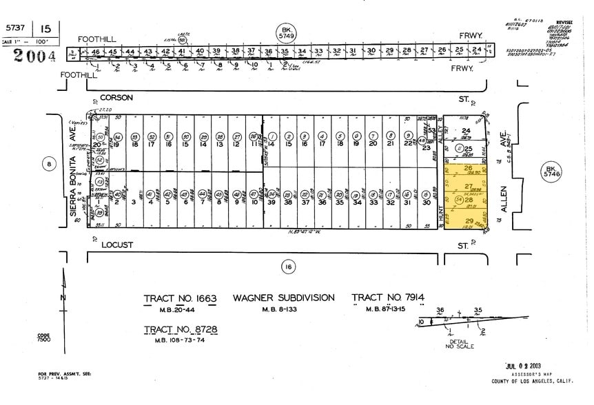 1785 Locust St, Pasadena, CA à vendre - Plan cadastral - Image 2 de 5