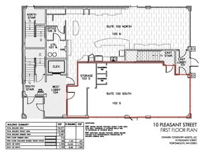 10 Pleasant St, Portsmouth, NH for lease Floor Plan- Image 1 of 2
