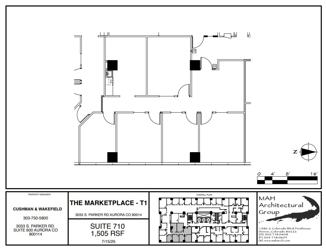 3025 S Parker Rd, Aurora, CO à louer Plan d’étage- Image 1 de 1