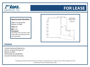 4300 S I-10 Service Rd, Metairie, LA à louer Plan d’étage- Image 1 de 1