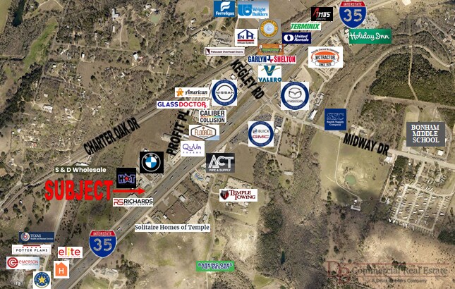 6102 S General Bruce Dr, Temple, TX for lease - Aerial - Image 2 of 2