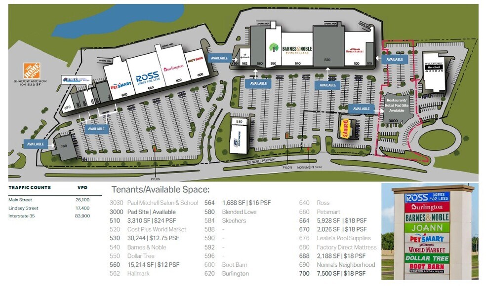 510-700 W Ed Noble Pky, Norman, OK à louer - Photo du bâtiment - Image 2 de 9