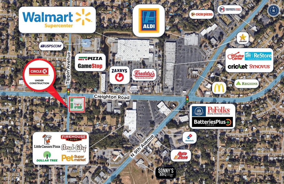 2401 Creighton Rd, Pensacola, FL for sale - Aerial - Image 2 of 5