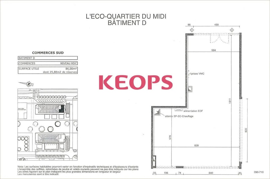 Commerce de détail dans Ramonville-Saint-Agne à louer - Plan d’étage - Image 2 de 13