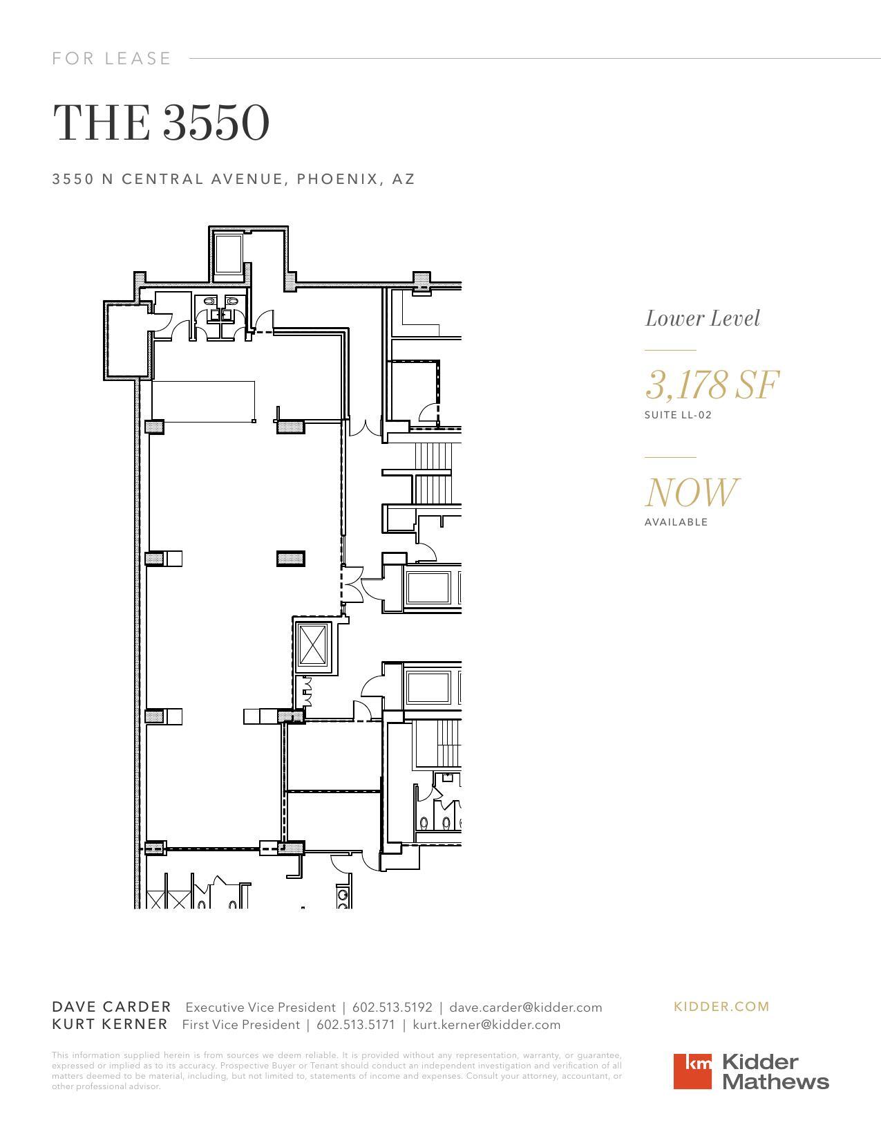 3550 N Central Ave, Phoenix, AZ à louer Plan d’étage- Image 1 de 1