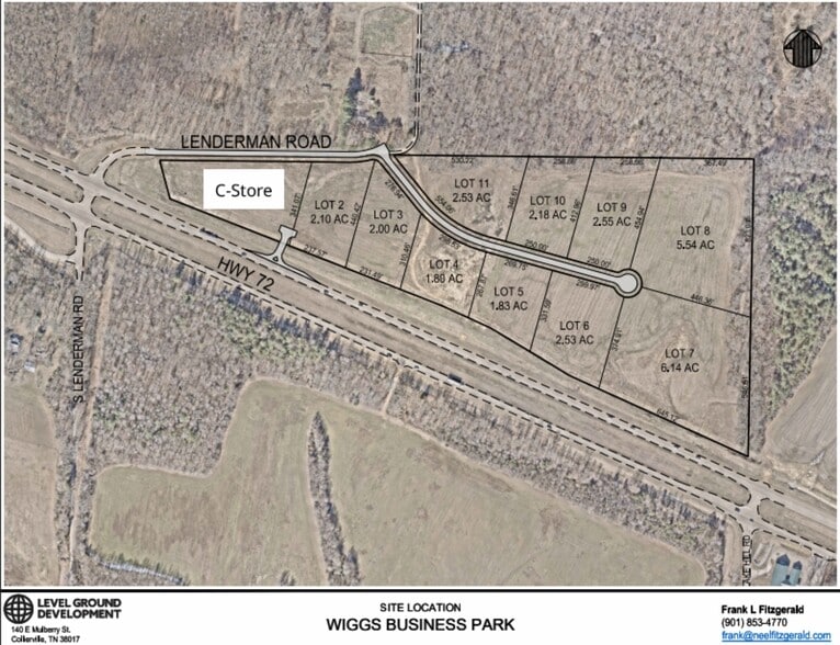 N Lenderman Rd, Byhalia, MS à vendre - Plan de site - Image 2 de 2