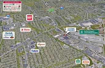 Genesee, Cheektowaga, NY - AÉRIEN  Vue de la carte