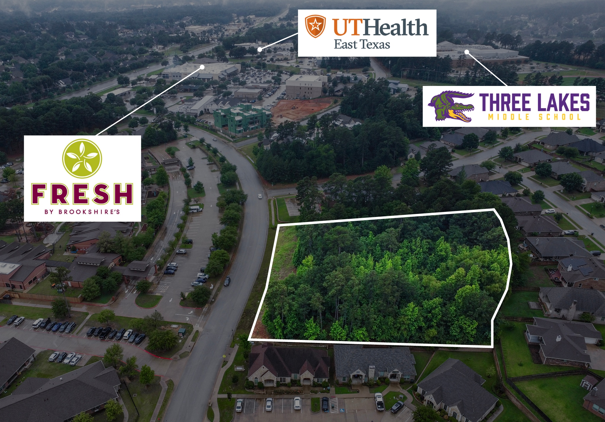 6665 Oak Hill Blvd, Tyler, TX for sale Aerial- Image 1 of 9