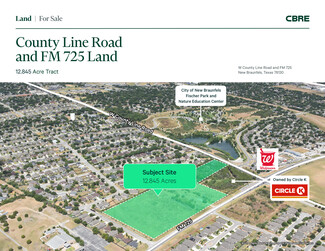 Plus de détails pour County Line Road and FM 725, New Braunfels, TX - Terrain à vendre