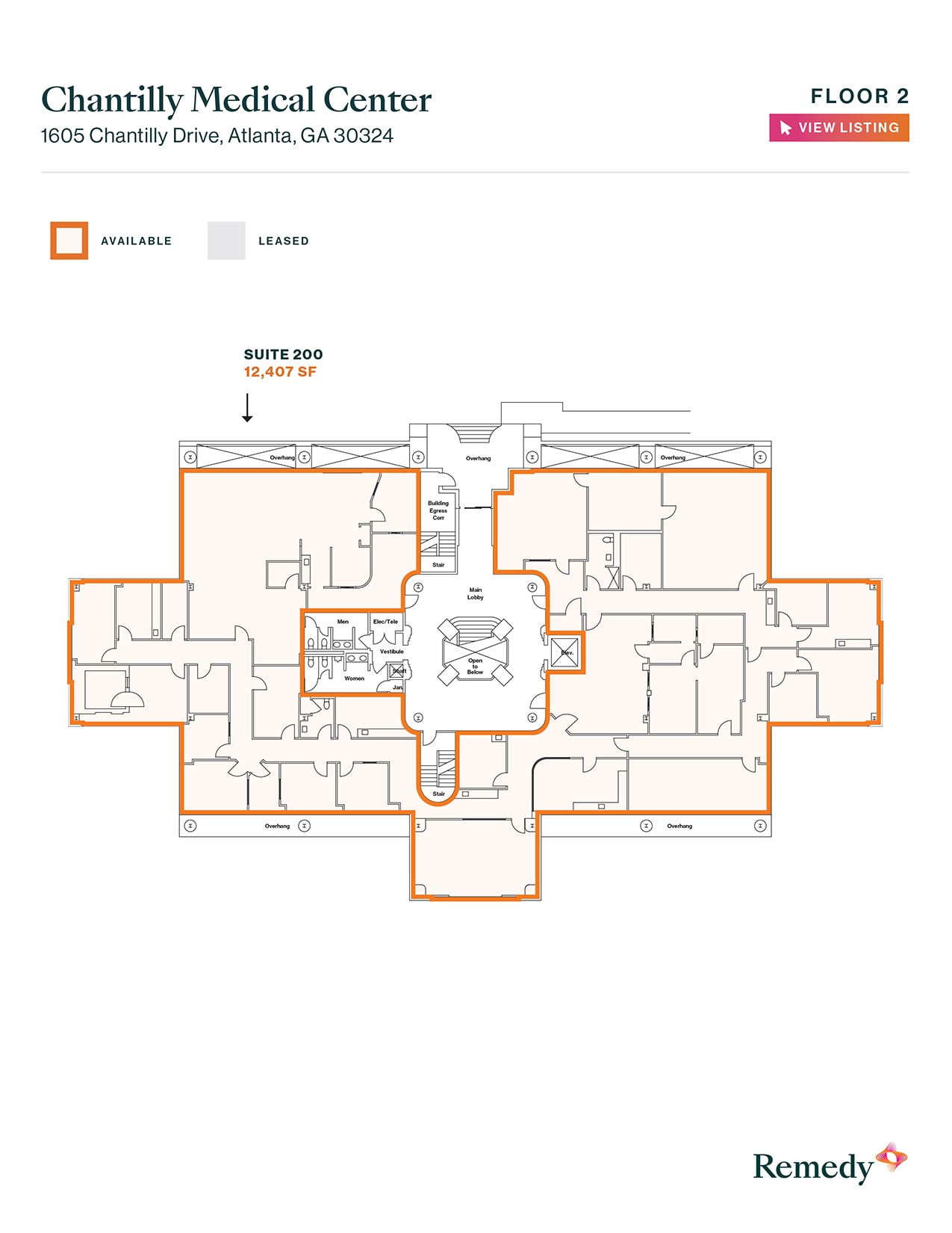 1605 Chantilly Dr NE, Atlanta, GA à louer Plan d’étage- Image 1 de 1
