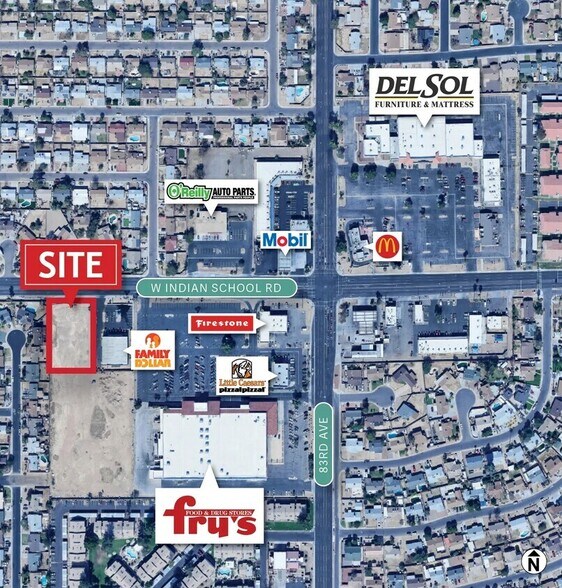 8415 W Indian School Rd, Phoenix, AZ for sale - Aerial - Image 2 of 4