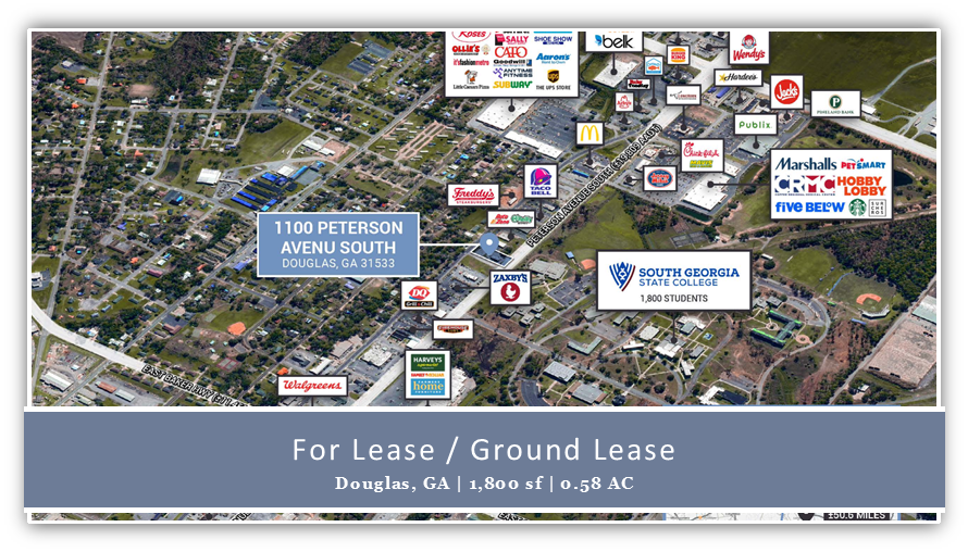 1100 Peterson Ave S, Douglas, GA for lease Aerial- Image 1 of 6