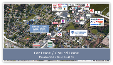 1100 Peterson Ave S, Douglas, GA - Aerial  map view
