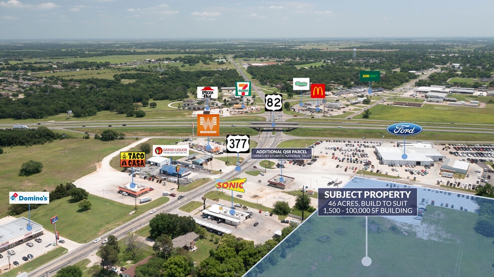 Anderson Rd, Whitesboro, TX for lease - Aerial - Image 2 of 3