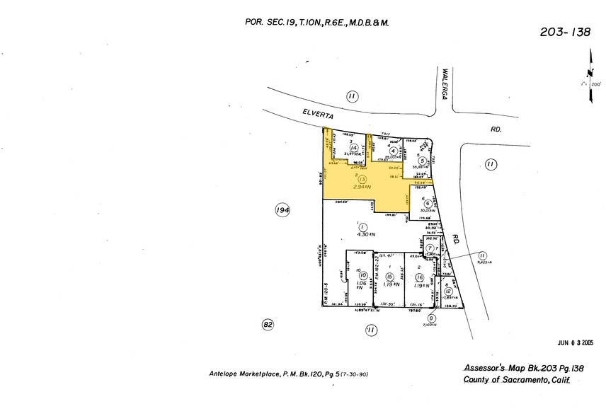 7905-7909 Walerga Rd, Antelope, CA à louer - Plan cadastral - Image 2 de 5