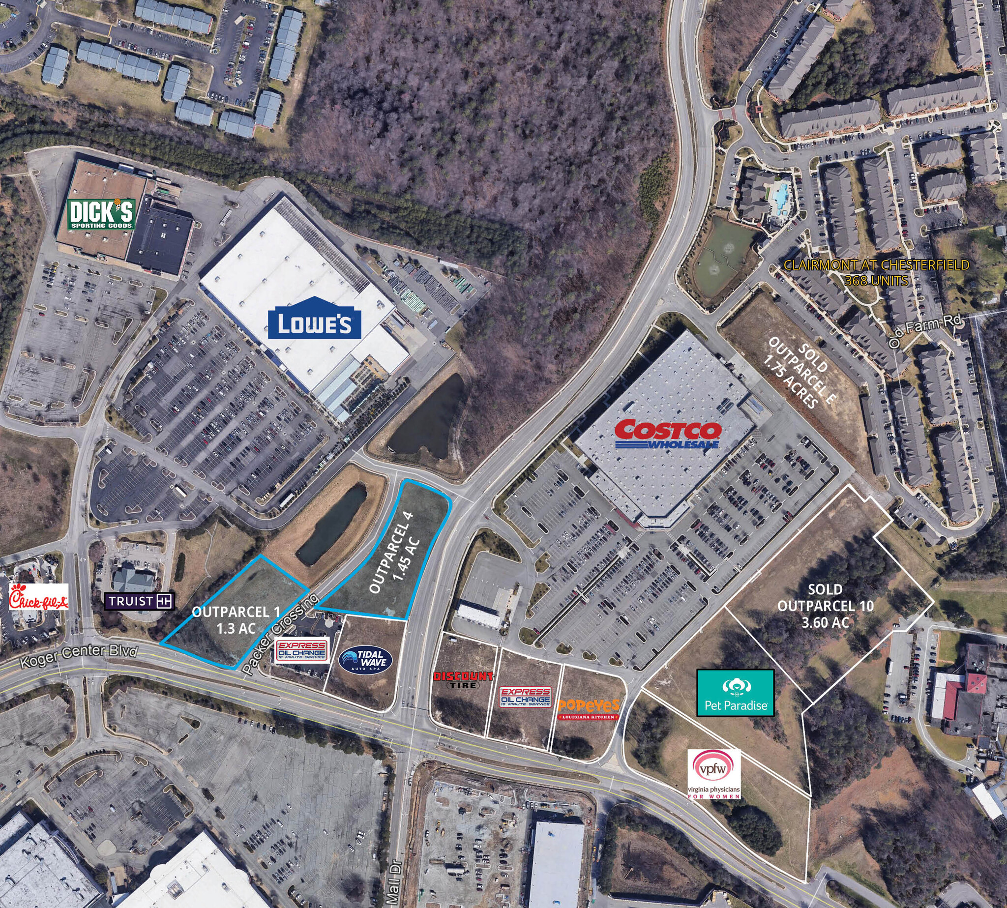 Koger Center Blvd & Mall Dr, Richmond, VA for sale Aerial- Image 1 of 1