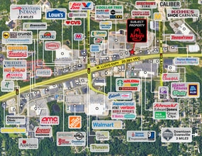 4650 University Dr, Evansville, IN - AERIAL  map view