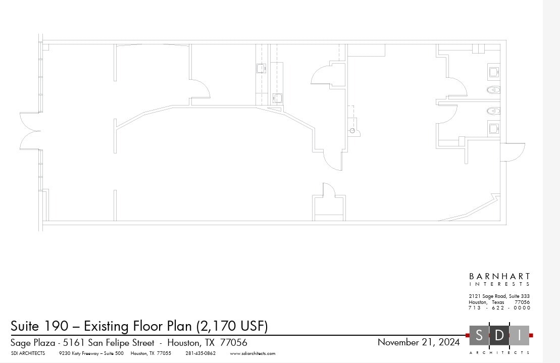 5161 San Felipe St, Houston, TX à louer Plan d’étage- Image 1 de 1