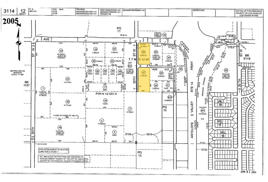 W Avenue H, Lancaster, CA à vendre - Plan cadastral - Image 1 de 2