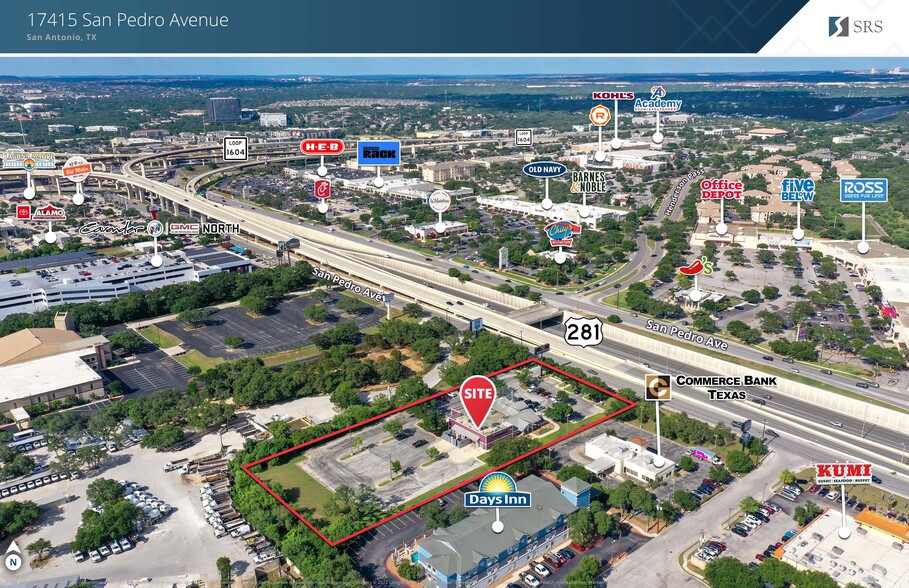 17415 San Pedro Ave, San Antonio, TX for lease - Aerial - Image 2 of 6