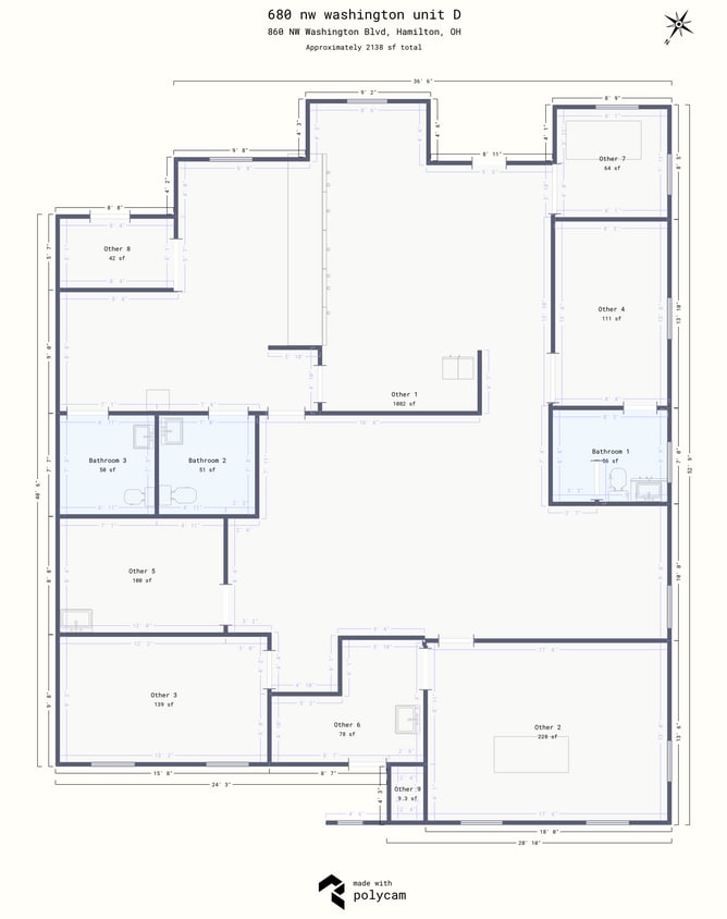860 NW Washington Blvd, Hamilton, OH 45013 - Unit D -  - Floor Plan - Image 1 of 48