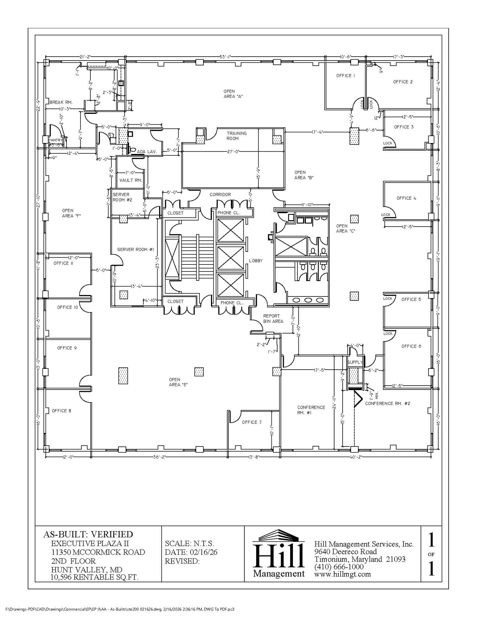 11350 McCormick Rd, Hunt Valley, MD à louer Plan d’étage- Image 1 de 1