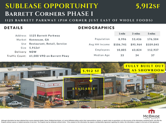 More details for 1125 Ernest W Barrett Pky, Kennesaw, GA - Retail for Lease