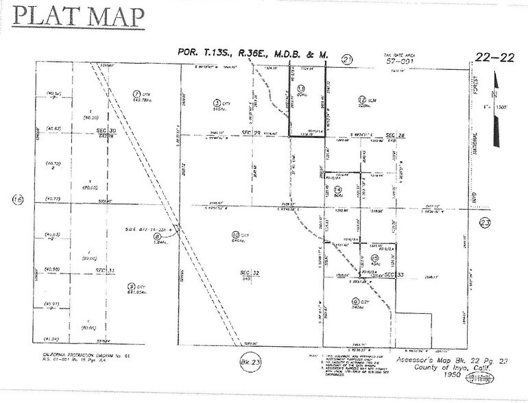 Mazourka Canyon Rd, Independence, CA à vendre - Plan cadastral - Image 3 de 3