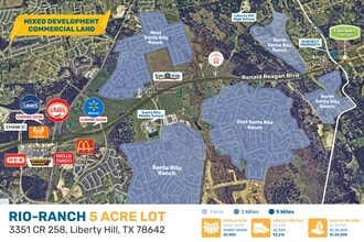 3351 County Road 258, Liberty Hill, TX - AÉRIEN  Vue de la carte