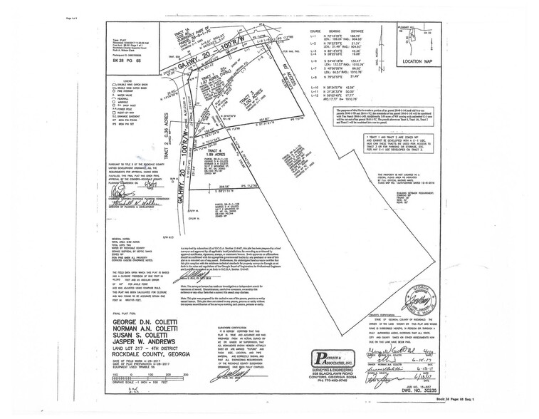 4955 Highway 20 NE, Conyers, GA à vendre - Plan cadastral - Image 2 de 3