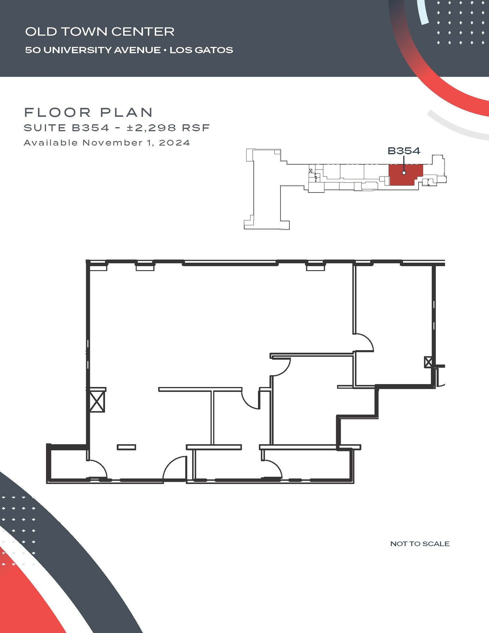 23-50 University Ave, Los Gatos, CA for lease Floor Plan- Image 1 of 1