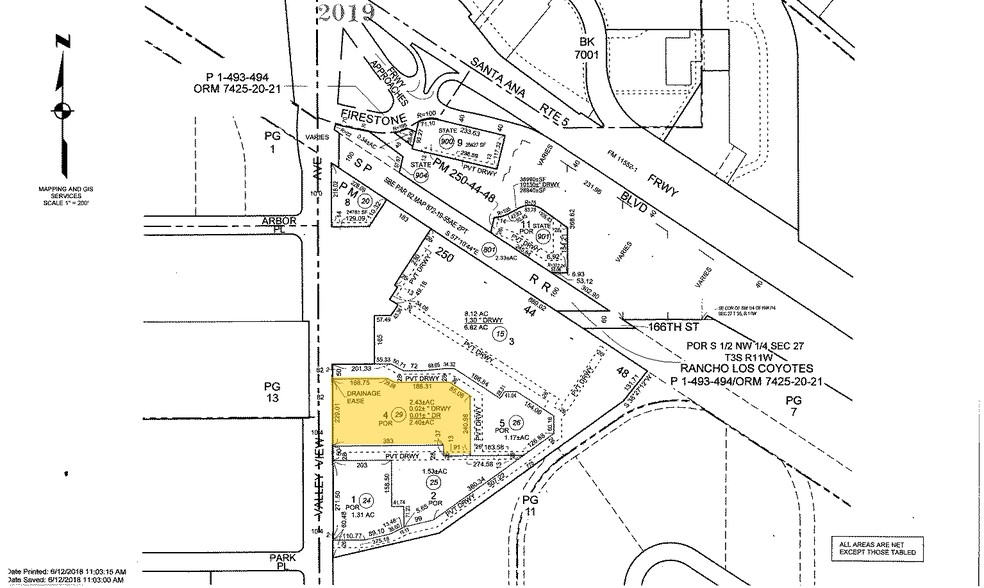 16700 Valley View Ave, La Mirada, CA for lease - Plat Map - Image 1 of 1