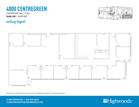 2000 CentreGreen Way, Cary, NC for lease Floor Plan- Image 1 of 3