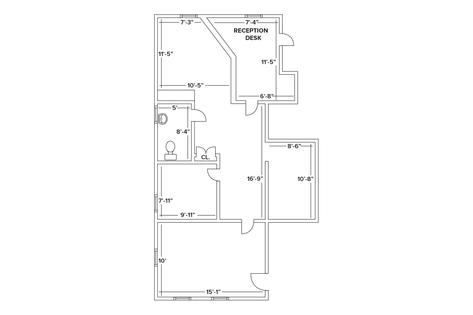 211 Commons Way, Princeton, NJ à louer Plan d’étage- Image 1 de 2
