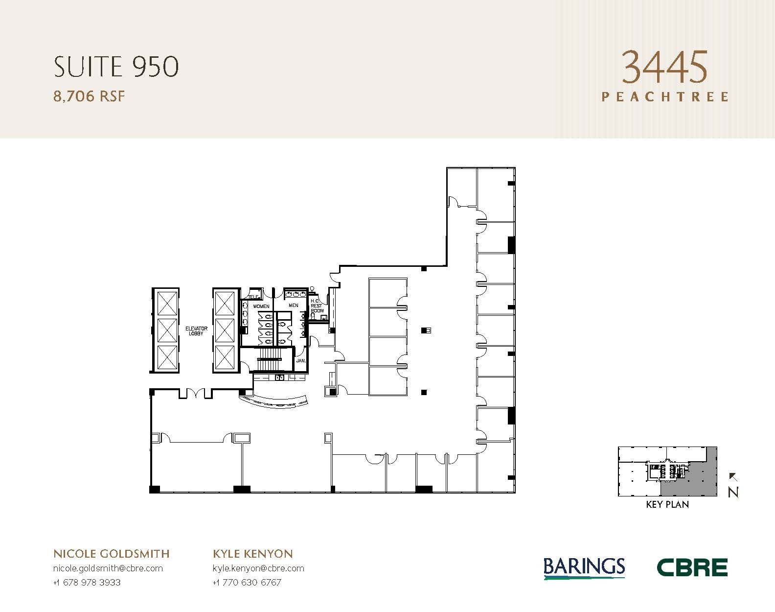 3445 Peachtree Rd NE, Atlanta, GA à louer Plan d’étage- Image 1 de 1
