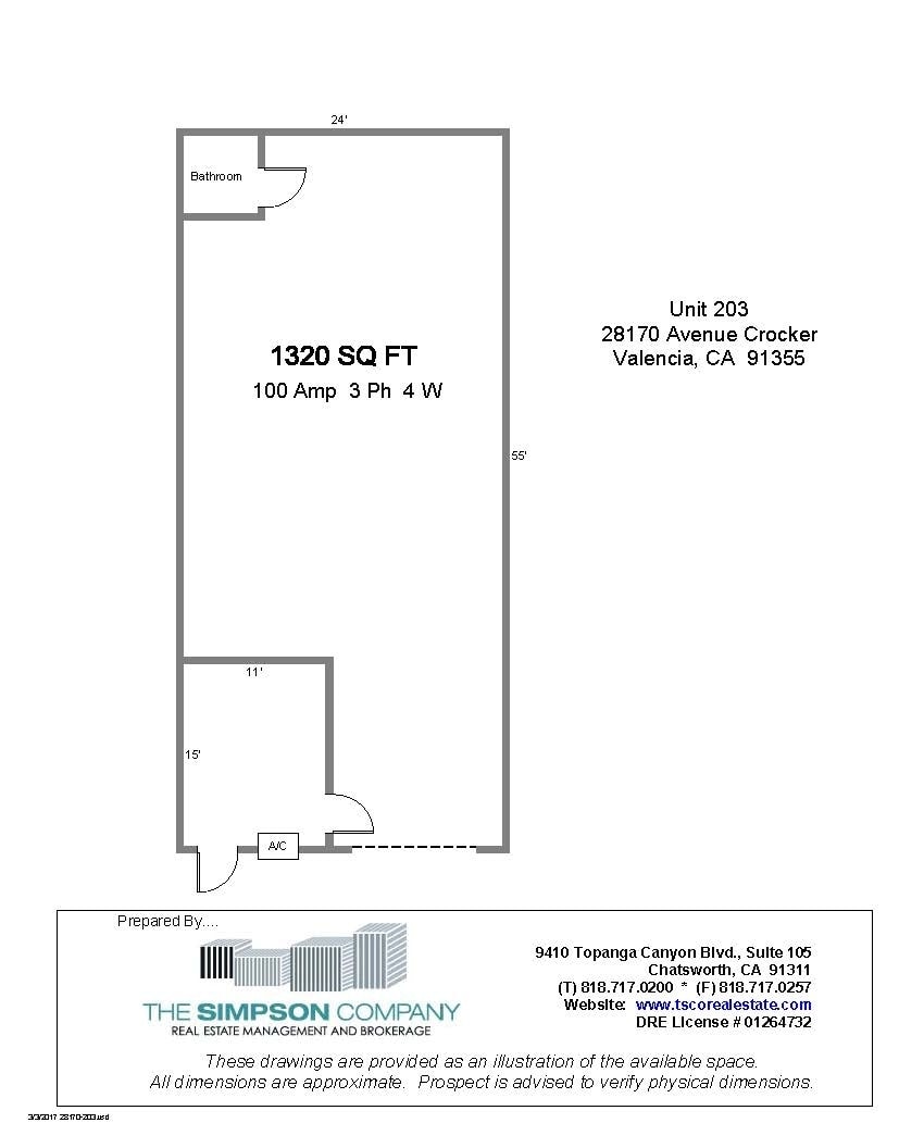 28170 Avenue Crocker, Valencia, CA à louer Plan d’étage- Image 1 de 1