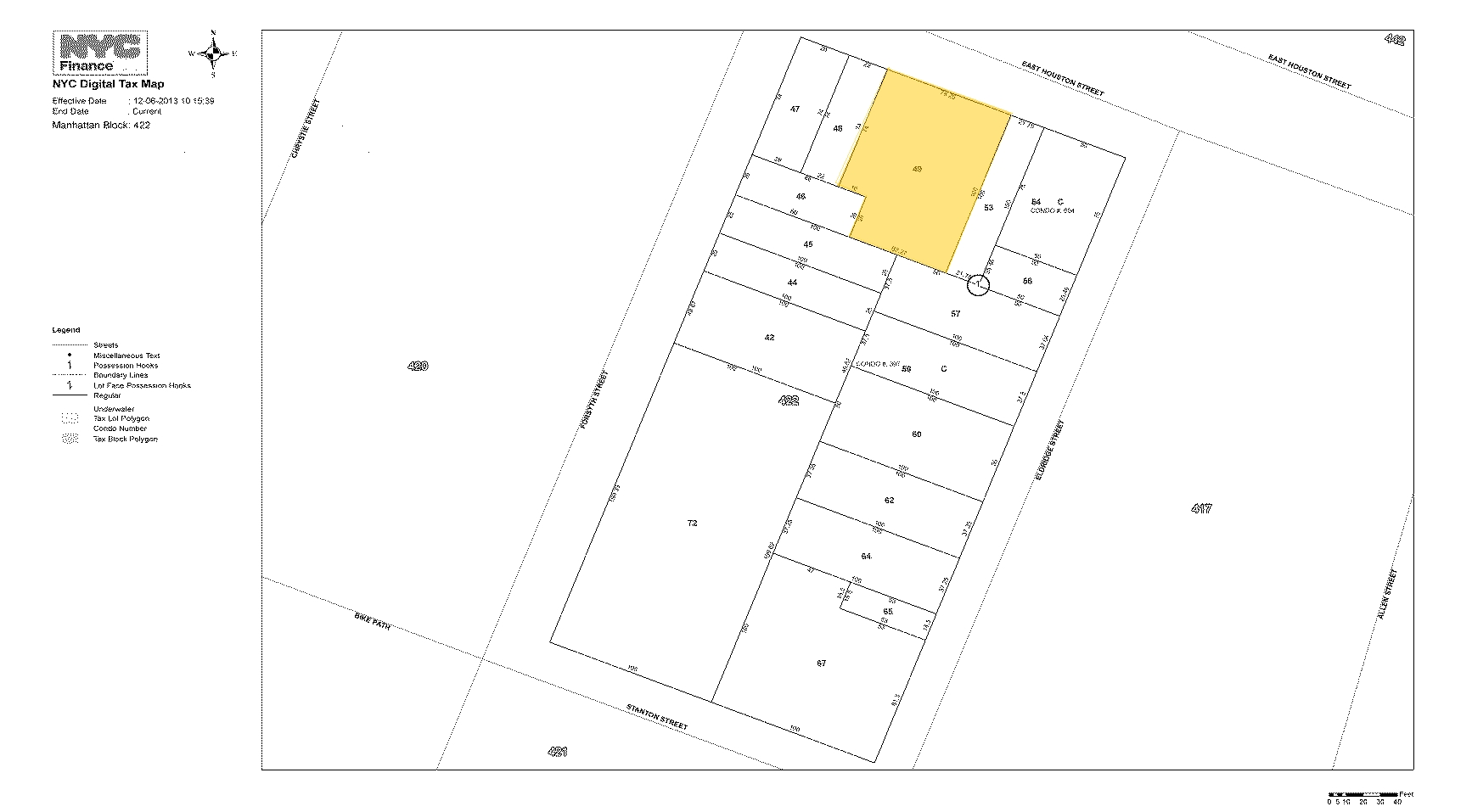 141 E Houston St, New York, NY à vendre Plan cadastral- Image 1 de 1