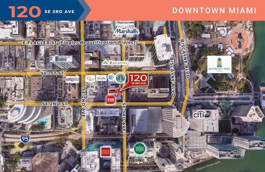 254 SE 1st St, Miami, FL for lease - Aerial - Image 2 of 3