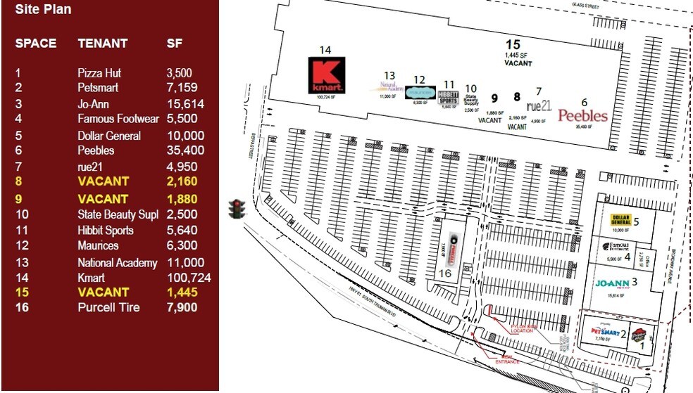 101-155 Twin City Mall, Crystal City, MO à louer - Plan d’étage - Image 2 de 3
