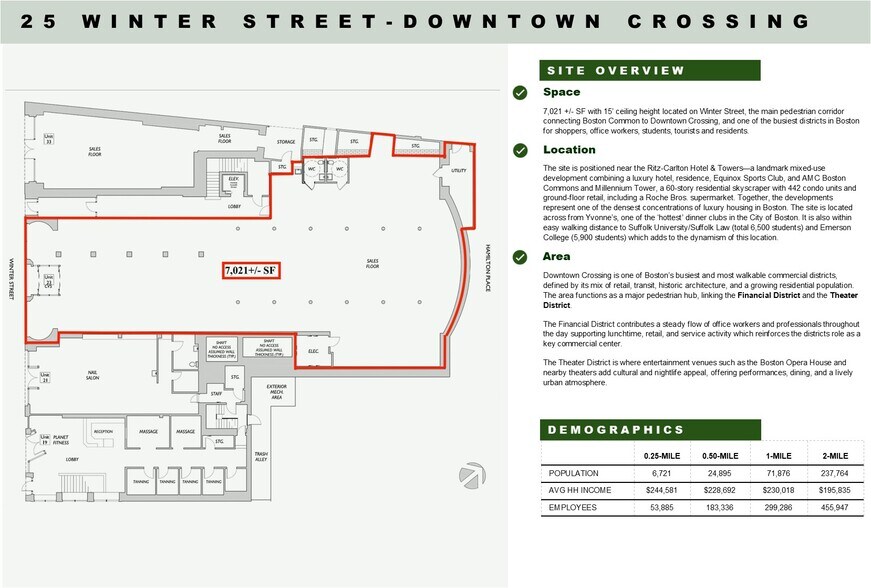 17-33 Winter St, Boston, MA à louer - Plan de site - Image 2 de 10