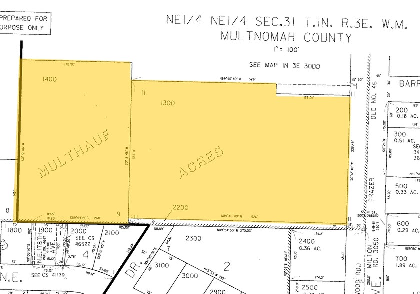 1443-1561 NE 181st Ave, Portland, OR à louer - Plan cadastral - Image 3 de 11