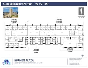 801 Cherry St, Fort Worth, TX for lease Floor Plan- Image 2 of 2