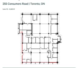 245 Consumers Rd, Toronto, ON à louer Plan d’étage- Image 1 de 1