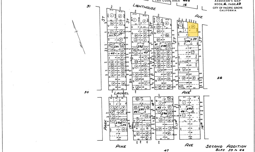 601 Lighthouse Ave, Pacific Grove, CA à louer - Plan cadastral - Image 2 de 3