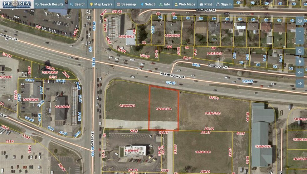 3624 University st, Peoria, IL à vendre - Aérien - Image 3 de 11