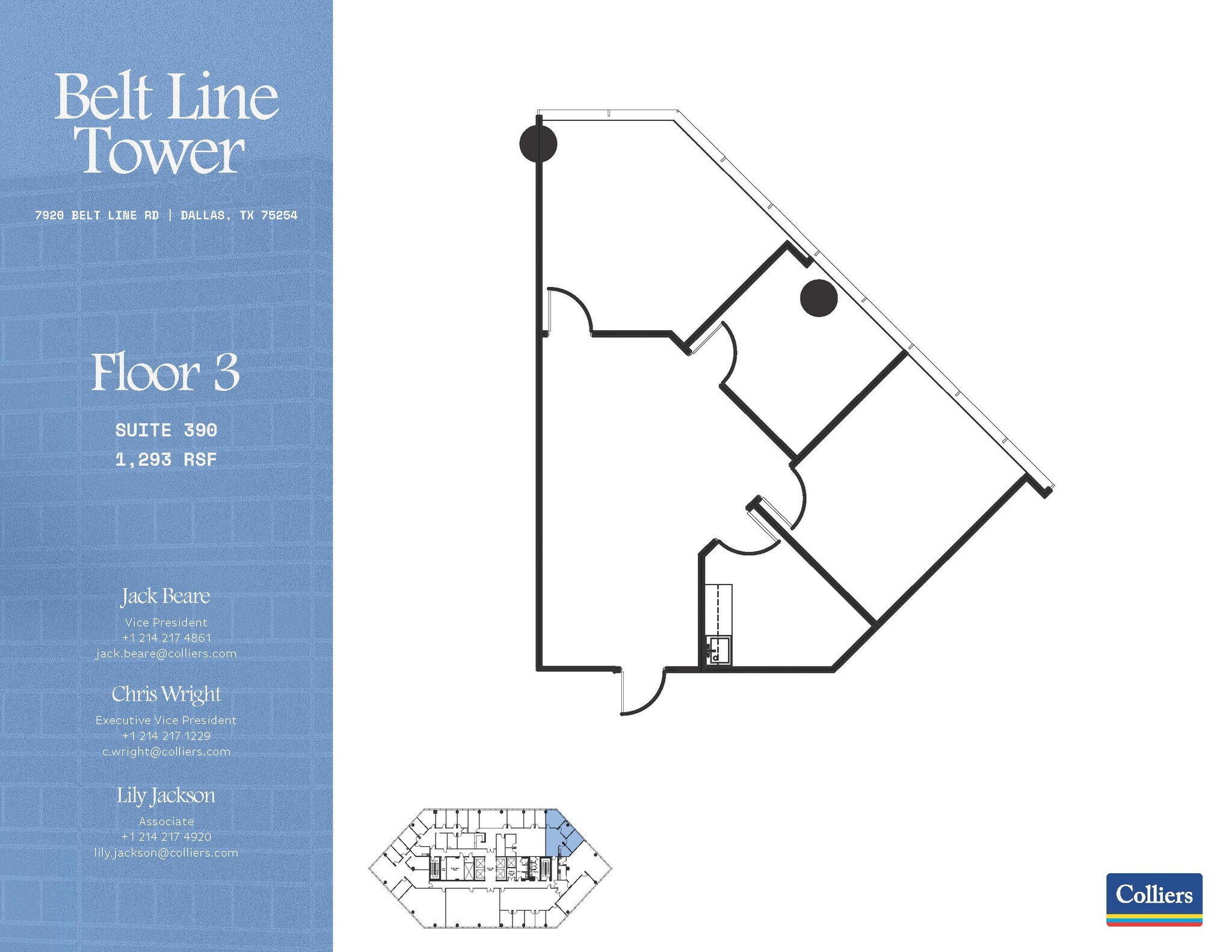 7920 Belt Line Rd, Dallas, TX à louer Plan d’étage- Image 1 de 1