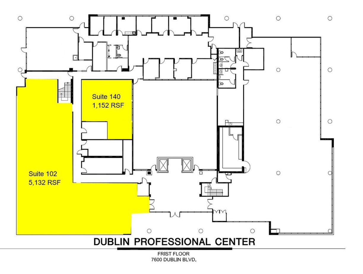 7600 Dublin Blvd, Dublin, CA à louer Plan d’étage- Image 1 de 1