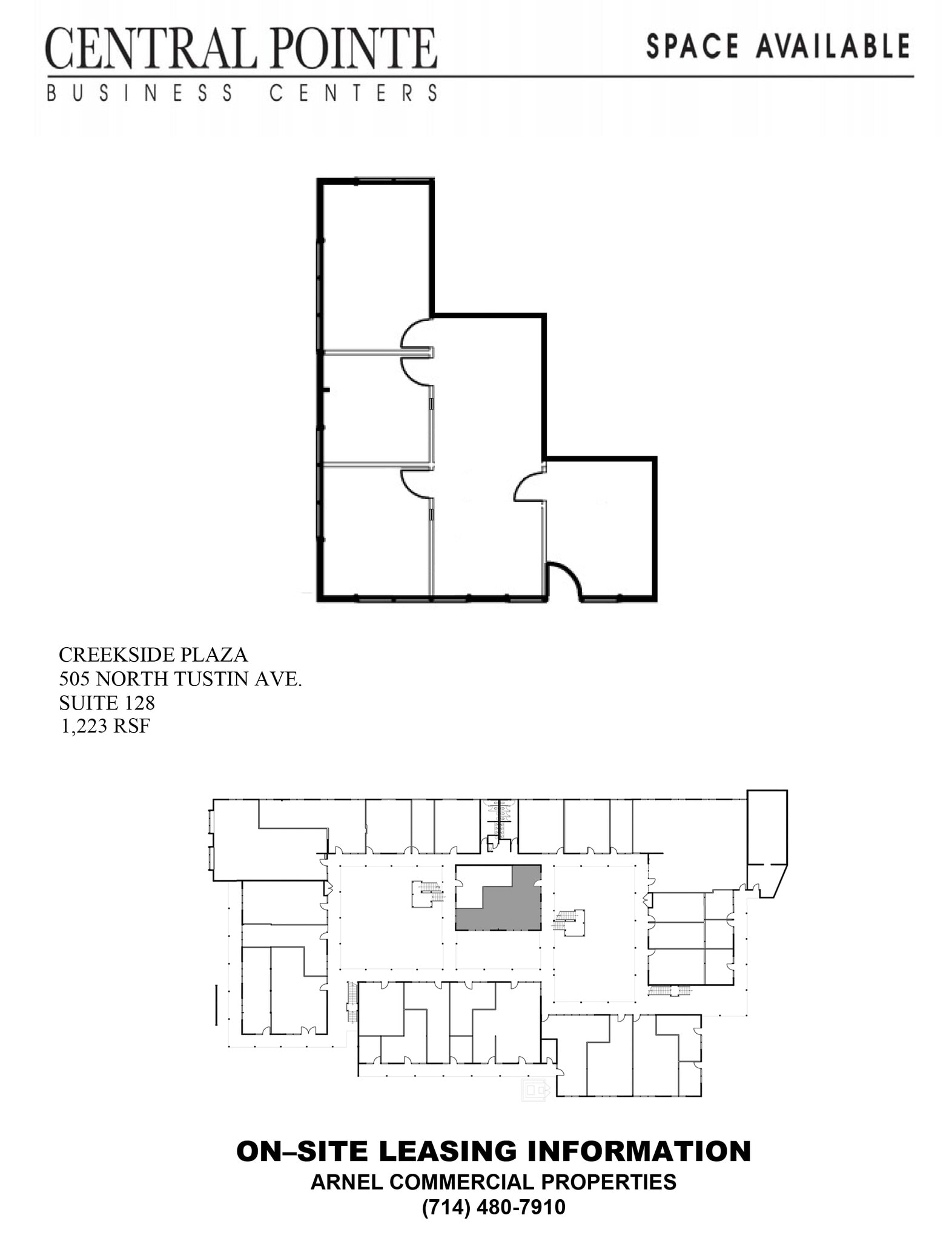 505 N Tustin Ave, Santa Ana, CA à louer Plan d’étage- Image 1 de 1