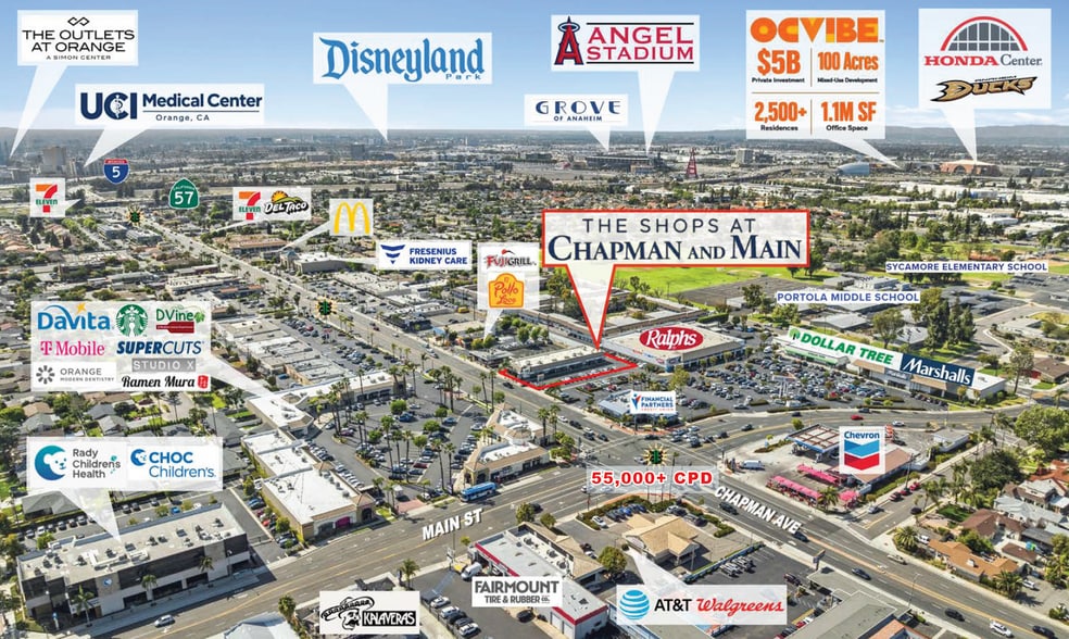 1437-1449 W Chapman Ave, Orange, CA à vendre - Photo du bâtiment - Image 3 de 4