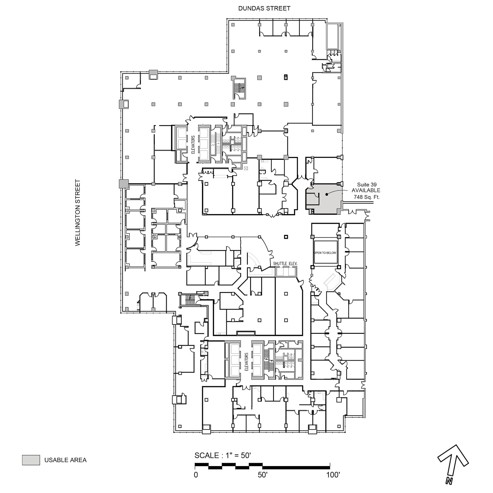 380 Wellington St, London, ON for lease Floor Plan- Image 1 of 1